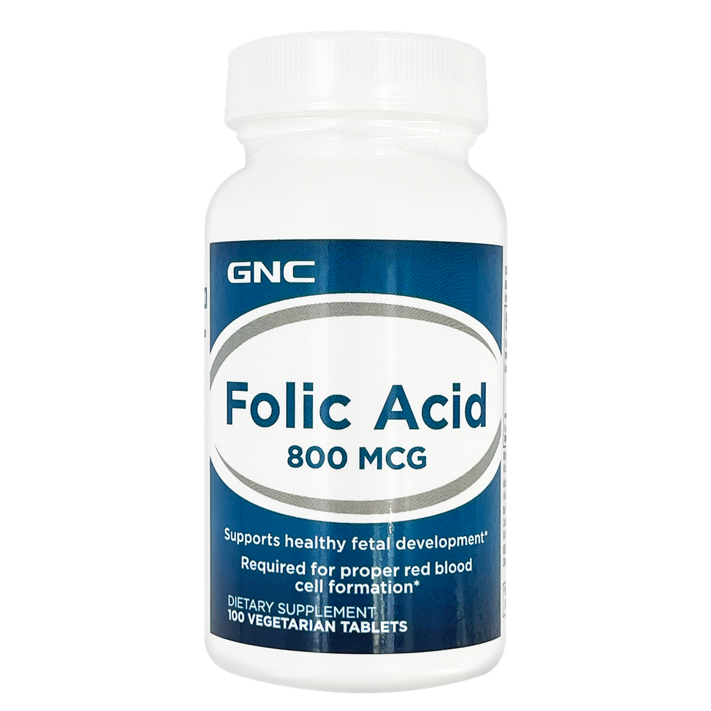 Folic Acid 800 mcg 100 Vegetarian Tablets